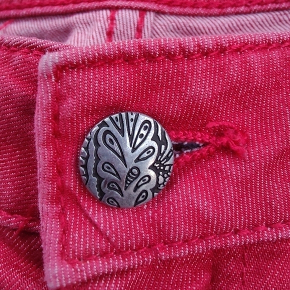 PrAna Kara Organic Cotton Jeans Straight Leg Faded Red Women's Pants Size 6 / 28 - Picture 4 of 14